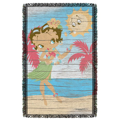 Betty Boop Hula Boop Woven Tapestry Throw Blanket